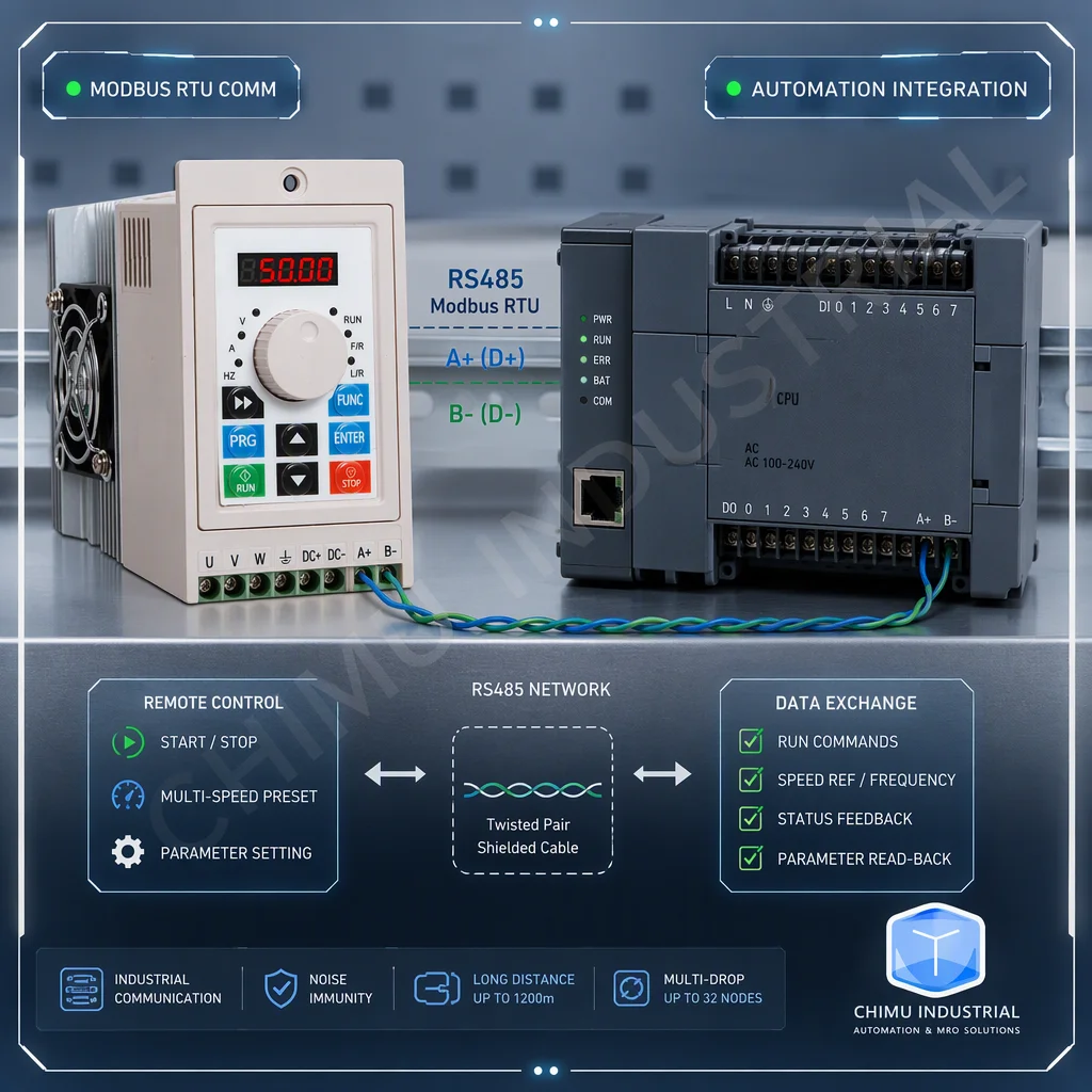 Spindle Motor - 【CHIMU INDUSTRIAL】1.1KW Mini VFD 1 Phase