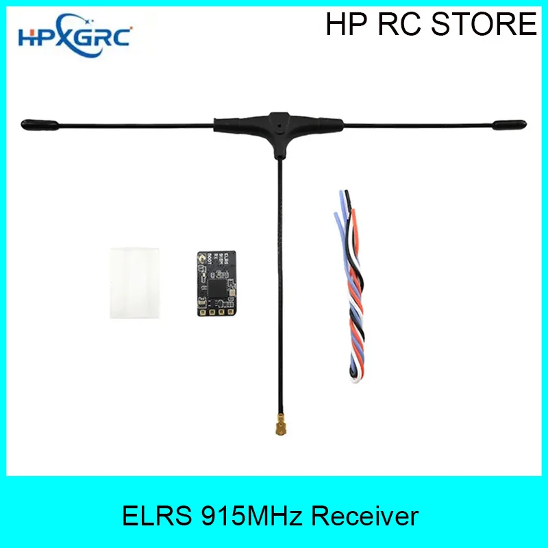 HPXGRC ELRS 915MHz Nano Receiver 0.6g, 50mW Telemetry SX1276 ESP8285 IPEX1 T-Antenna for FPV Long Range Drone