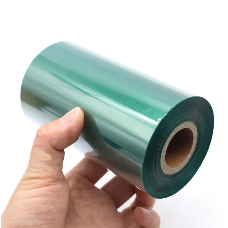 Green 110mmX300m Color Barcode Printing Thermal Transfer Ribbons Wax 50mm 60mm 70mm 80mm 90mm 100mm 110mm 300m Wax label