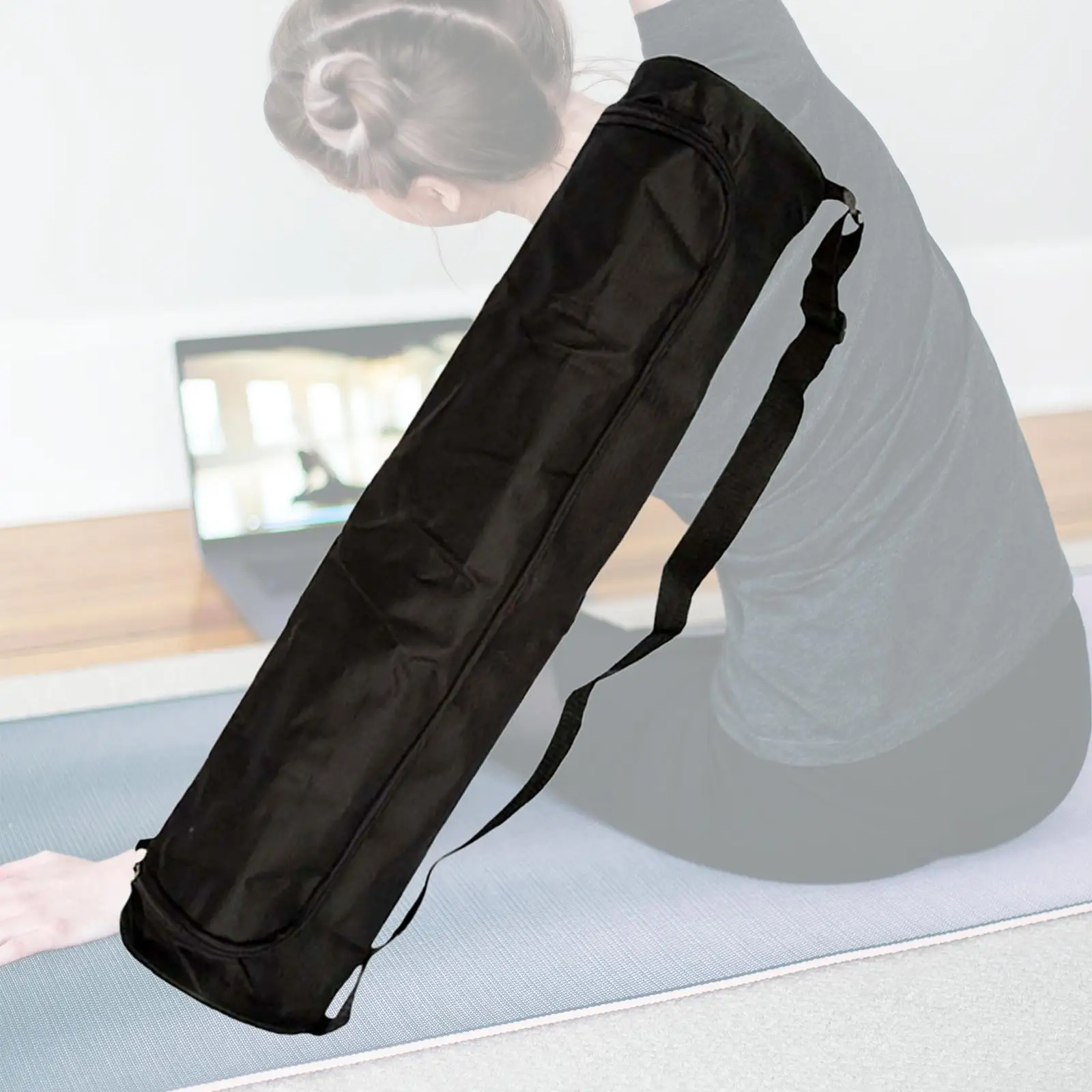 Yoga Mat Zip Gym Bag Pilates Yoga Mat Storage Bag Waterproof Yoga Mat Carrier Oxford Cloth with Adjustable Strap Foldable