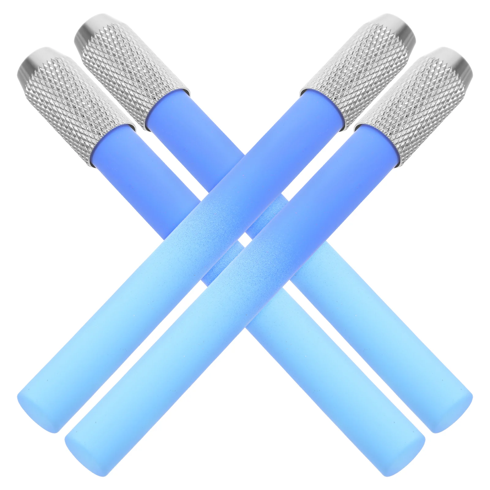 

4 pcs Pencil Colored Pencil Extender Colored Metal Handle Eyeliner Lengthener Skyblue Makeup Sketch Drawing Writing Tool