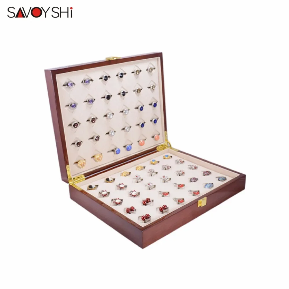 SAVOYSHI Brand 300*240*68mm 30pairs Capacity Luxury Cufflinks Box High Quality Painted Wooden Box Authentic Jewelry gift Boxes
