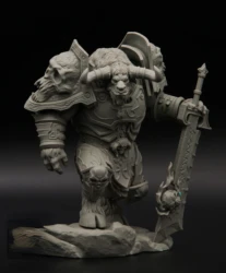 1/18 Die Cast Resin Figure Assembly Kit Model T3 Dreadnought Set Tauren Warrior Model Unpainted (110mm)