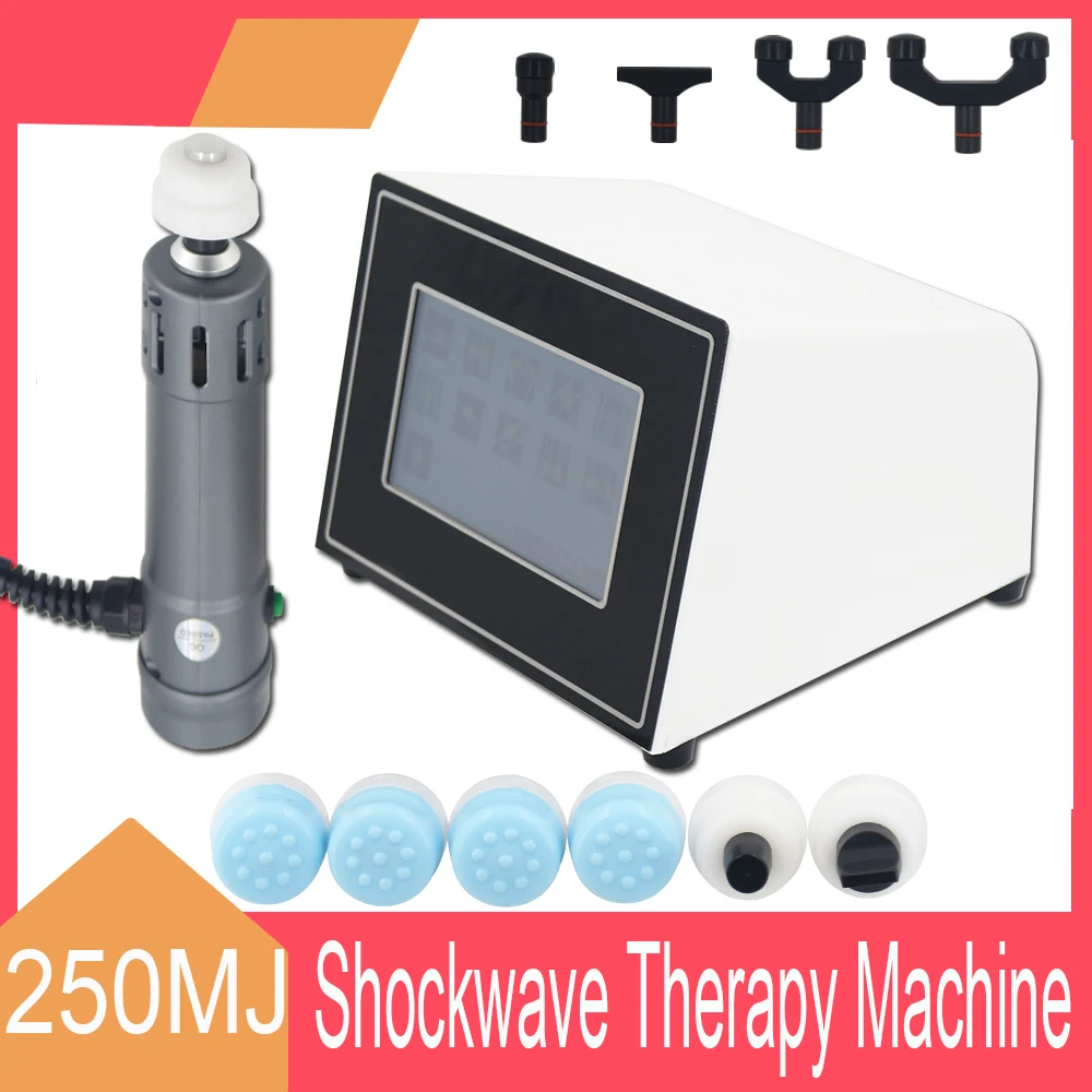 

250MJ Shockwave Therapy Machine Physiotherapy Massage ED Treatment Knee Neck Pain Relieve 2 In 1 Shock Wave Home Use Massager