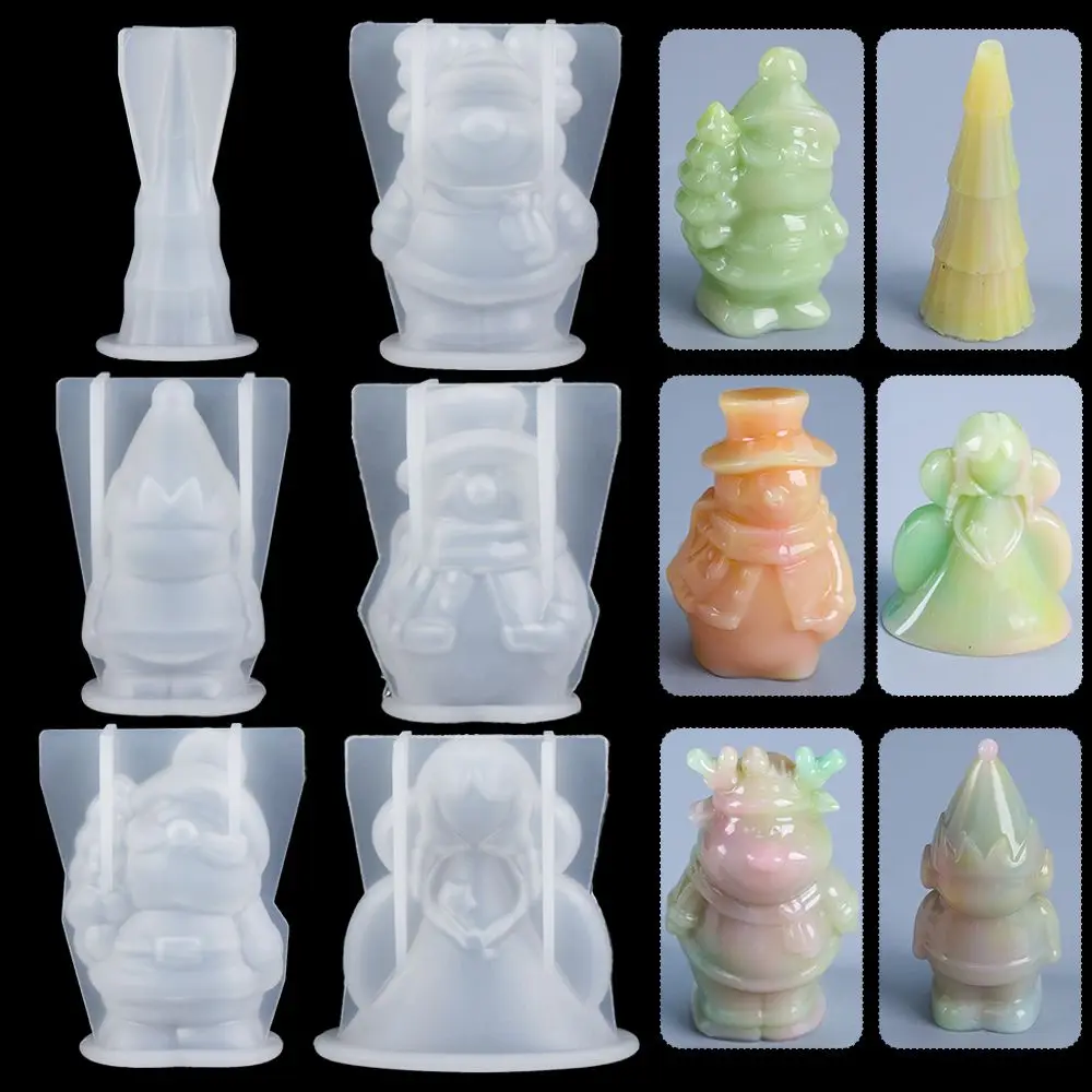 

DIY Ornament Elk Santa Claus Crystal Resin Mold Christmas Silicone Mould Epoxy Resin Molds Jewelry Making Tools
