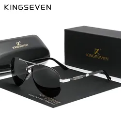 KINGSEVEN NEW Fashion Men's Aluminum Sunglasses Polarized Fishing Driving Sun glasses Brand Men UV400 Photochromism Lens Male