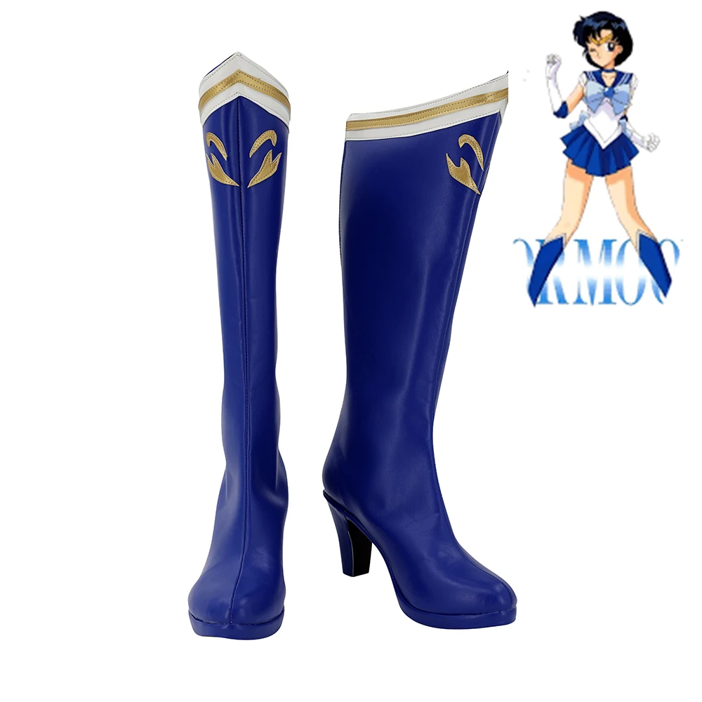 Mizuno Ami Sailor Mercur Shoes Cosplay Women Boots