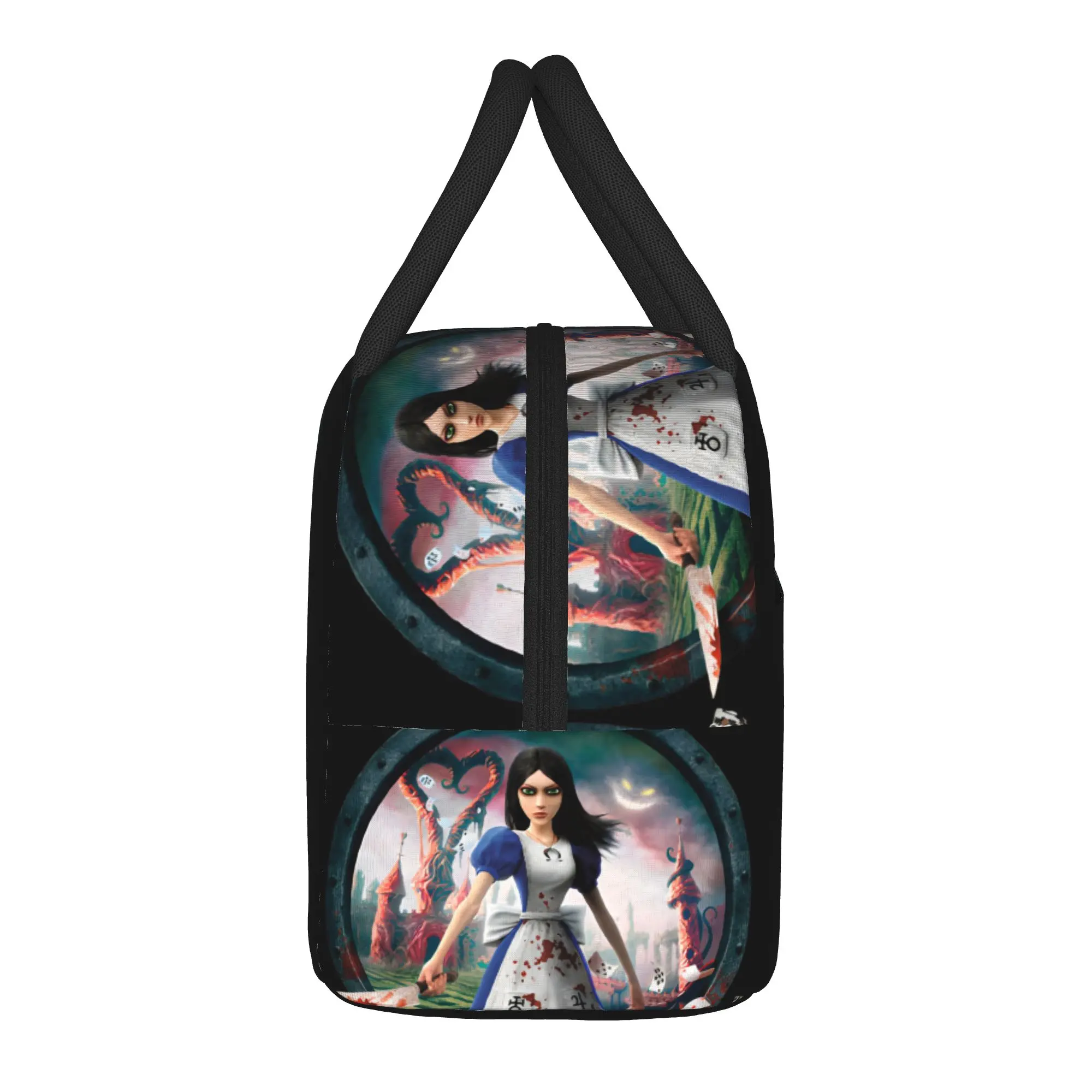 Game A-Alice Madness Returns Lunch Bag For Men  Print Lunch Box Office Cooler Bag Portable Waterproof Thermal Tote Handbags