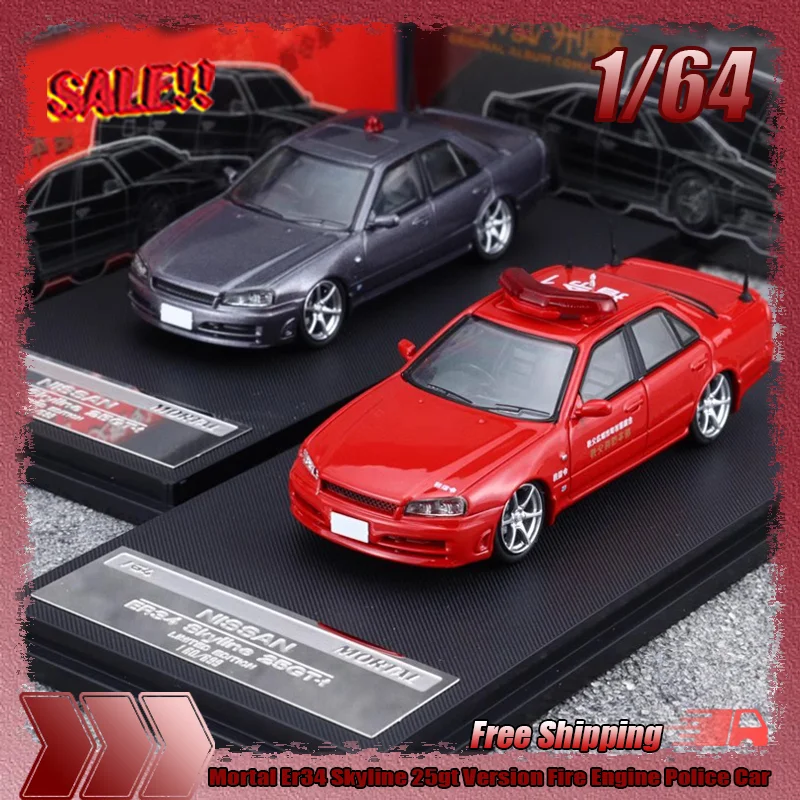

Новый стандарт Mortal 1:64 Er34 Skyline 25gt версия пожарной машины полицейский автомобиль моделирование сплава литая миниатюрная модель игрушка на заказ в подарок