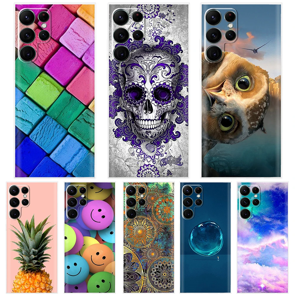 For Samsung Galaxy S22 Ultra Case Silicone Soft Clear Bumper Back Cover For Samsung S22 Ultra Cases For Samsung S22 Ultra Fundas