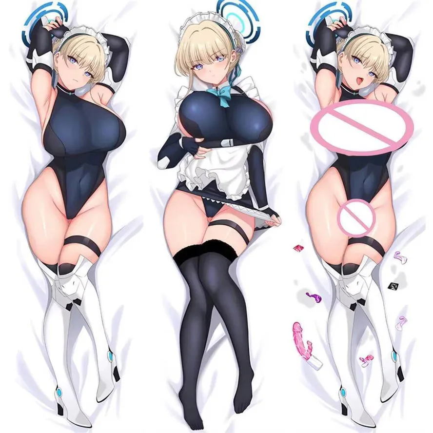

Asuma Dakimakura Toki Anime Bunny ACG Girl Blue Archive Double-Sided Print Life-Size Body Pillows Cover Christmas Decoration Gif
