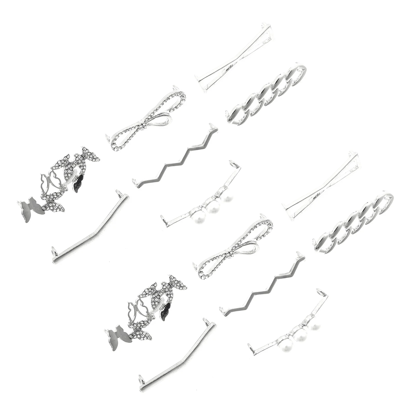 

7Pairs Stylish Shoelace Clip Decors Universal Styles for Skirts Dresses Shirts Jackets Shoelace Buckles Shoes Lace Hooks