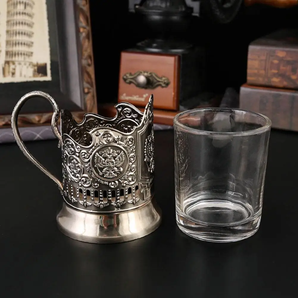 Portavasos de Metal para beber té caliente, artesanías populares, venta de logotipo personalizado, Podstakannik antiguo, nostalgia soviética rusa clásica