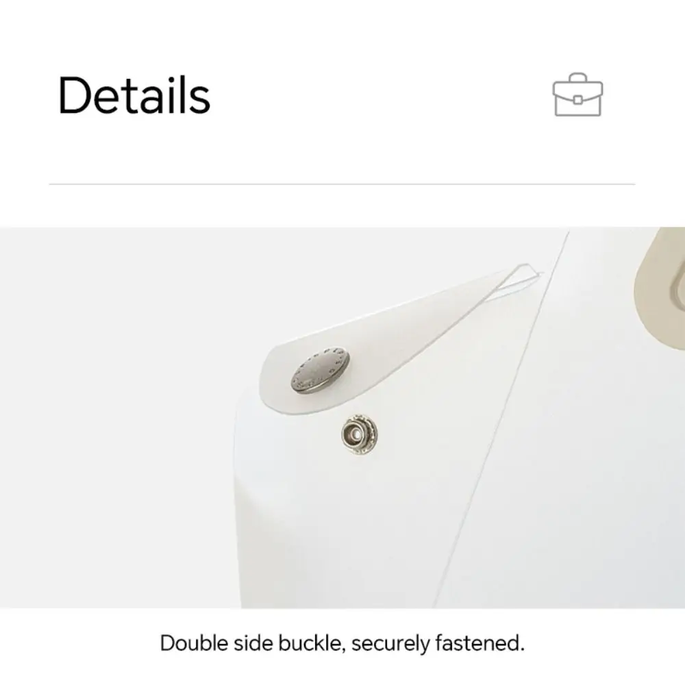 Multifunction Snap Button A4 File Folder Large-capacity Waterproof Bill Package Portable File Bag School Office