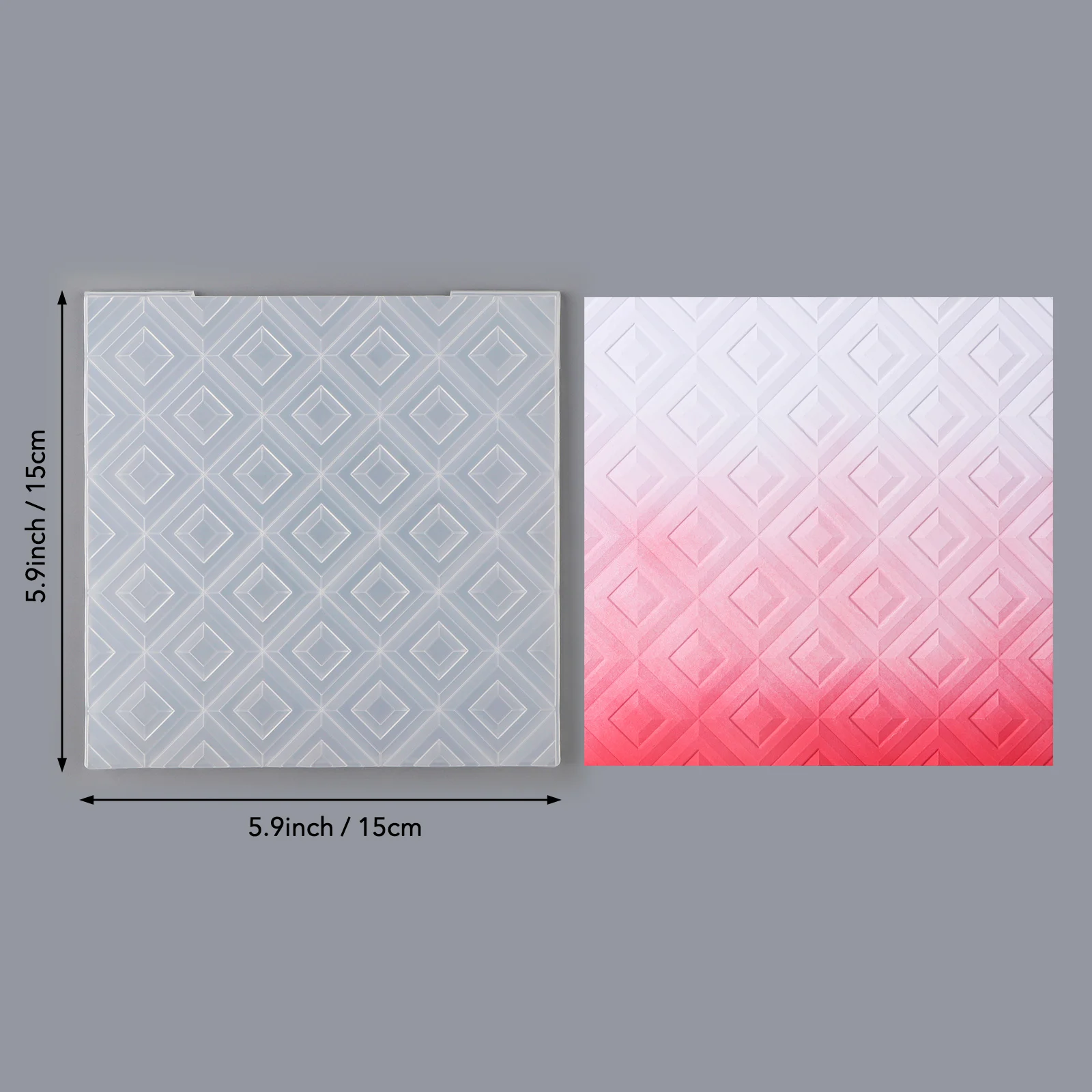 3D-Prägeordner mit geometrischem Hintergrund für Kartenherstellung und Scrapbooking – robuster Kunststoff, einfache Prägung – perfekt