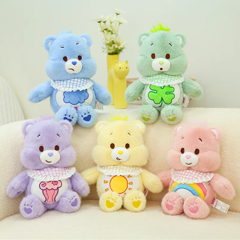 

Miniso Carebear, натуральная Радужная кукла-медведь, тряпичная кукла, шарф, плюшевая игрушка, подарок на день рождения для мужчин и женщин, рождественский подарок