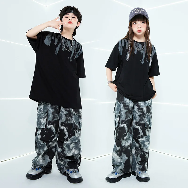 Children's Hiphop Suit Hip Hip Hip T-shirt Costume Boy Hiphop Jazz Girl Runway Show