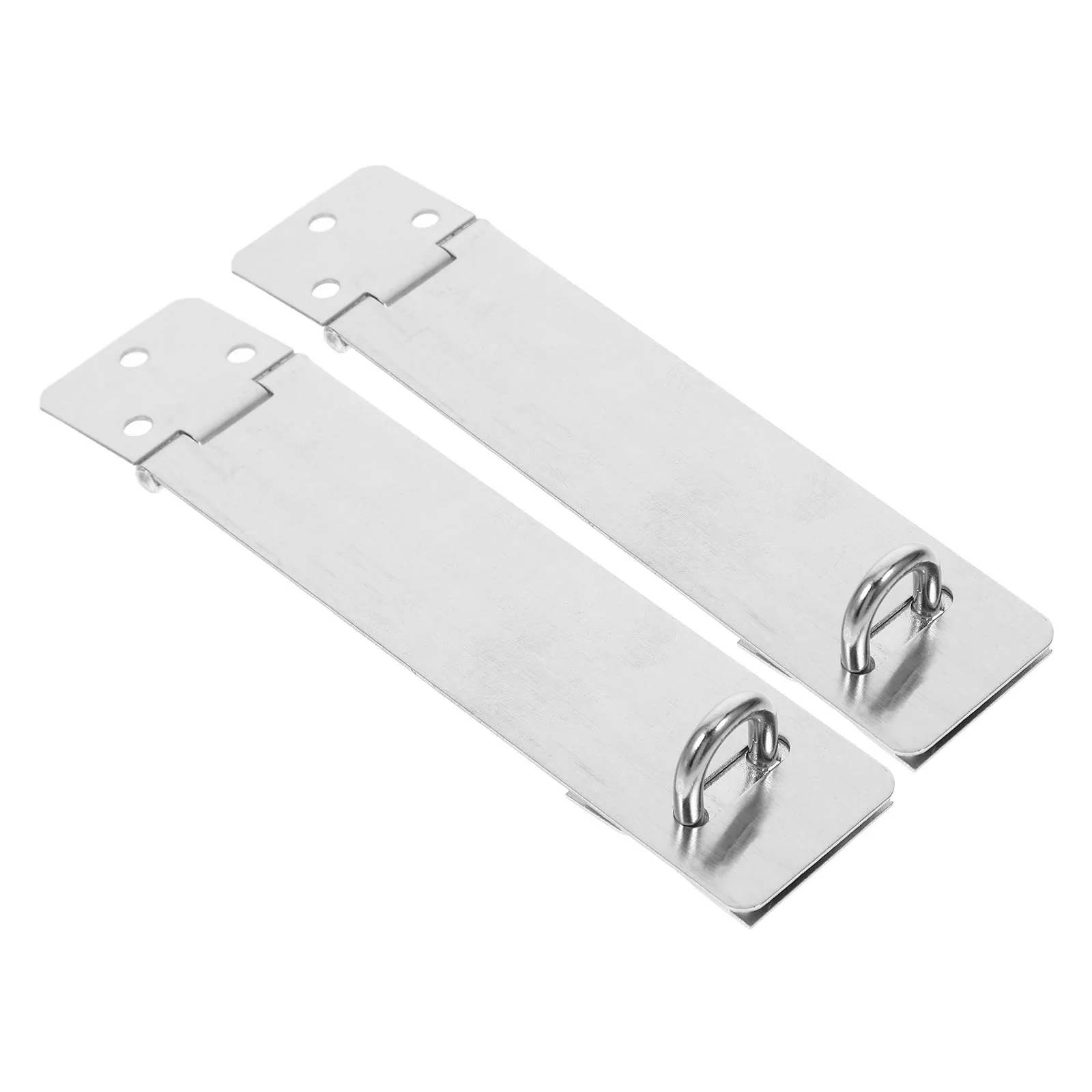 

2Sets Stainless Steel Heavy Duty Door Security Latch Hasp Lock for Wooden Doors Cabinets Gates Anti-Theft Safety Lock