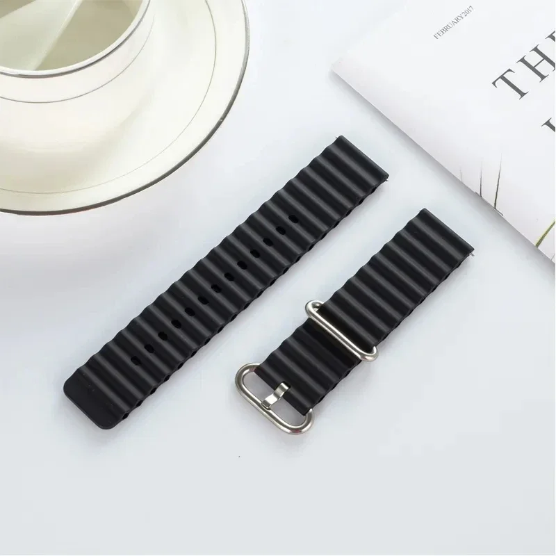 22mm Ocean Loop Band For OnePlus Watch 3 2 2R Sport Silicone Strap Bracelet For Oppo Watch 4Pro X X2/OnePlus 46mm Wristband Belt