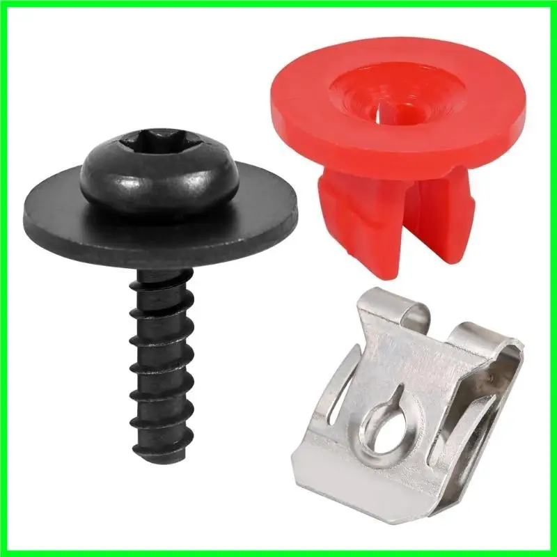 

T3EF Pack Of 30 Engine Undertray Cover Bolt Nut Clip Set Upgrades for Automotives