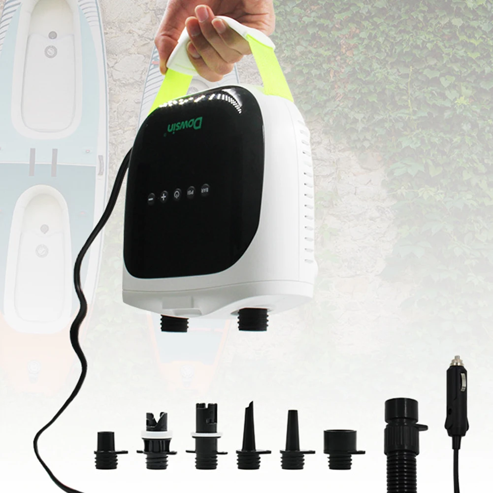 Electric Air Pump Dual Stage Inflation Paddle Board Pump Auto-Off Portable SUP Pump for Inflatable Paddle Boards Boats Mattress