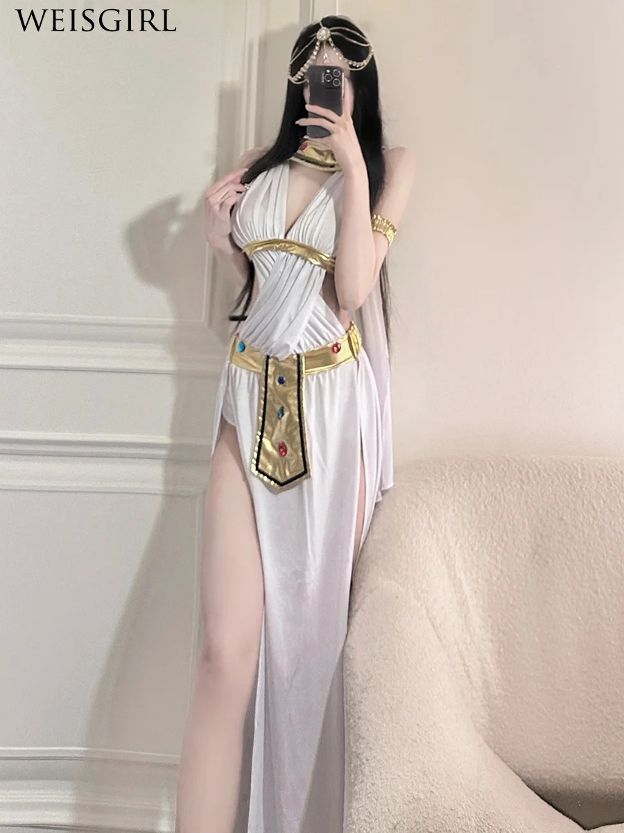 Sexy Pure Desire Scepter Queen Costume Exotic Cosplay Indian Western Goddess Belly dance Uniform Set