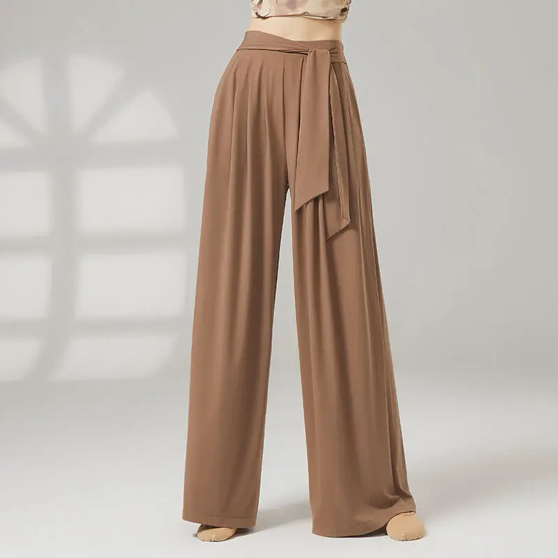 سراويل الرقص الحديثة الرقص الكلاسيكي الصيف السراويل واسعة الساق جديد أنيق ملابس التدريب الأساسية ممارسة الملابس