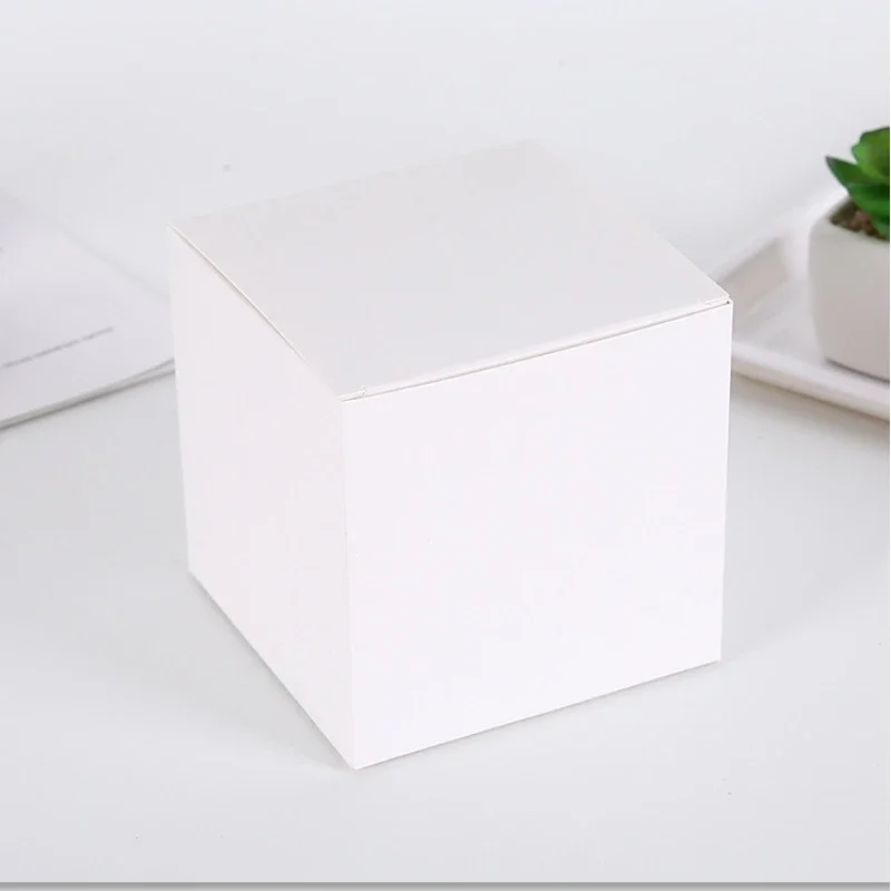 20/50pcs Multi Size Square Kraft Gift Box Black White Brown Fold Packaging Gift Box Proposal Box For Bridal Birthday Party