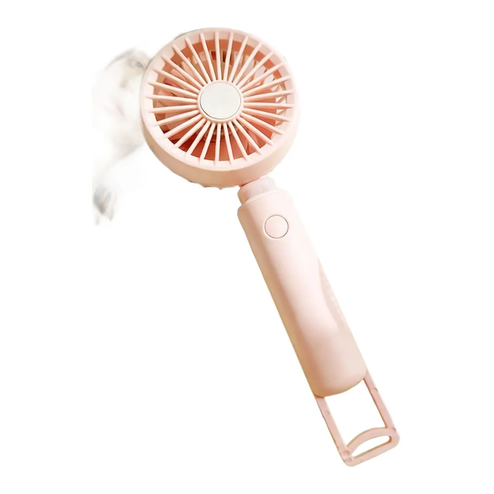 Handheld Fan USB Rechargeable with 3 For Velocity Levels and Ambient Night Light 17x6.5x5cm Quiet Efficient Airflow Design