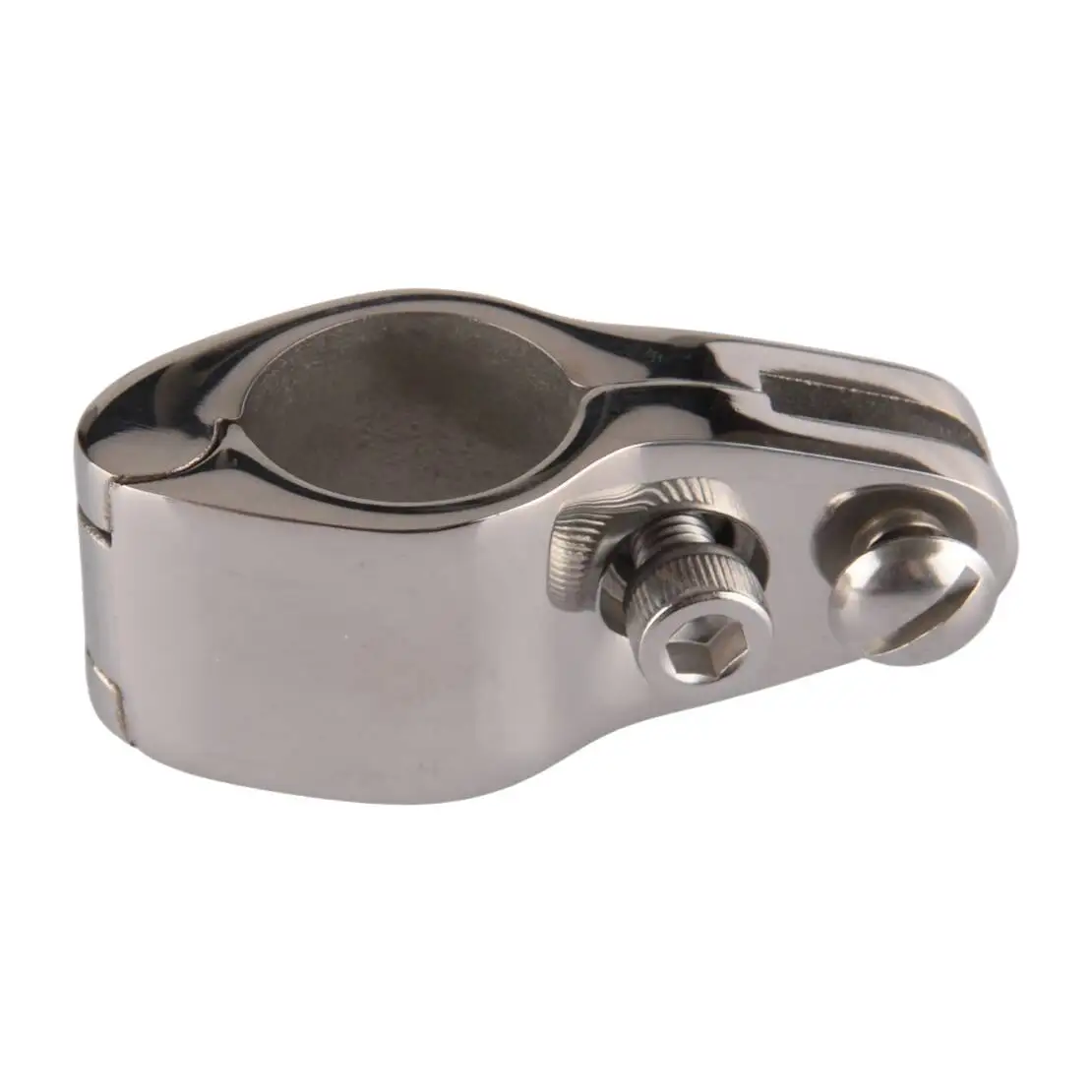 25mm 316 Stainless Steel Bimini Top Jaw Slide Hinged Tube Clip Hardware Fitting Fit for Marine Boat Yacht Watercraft