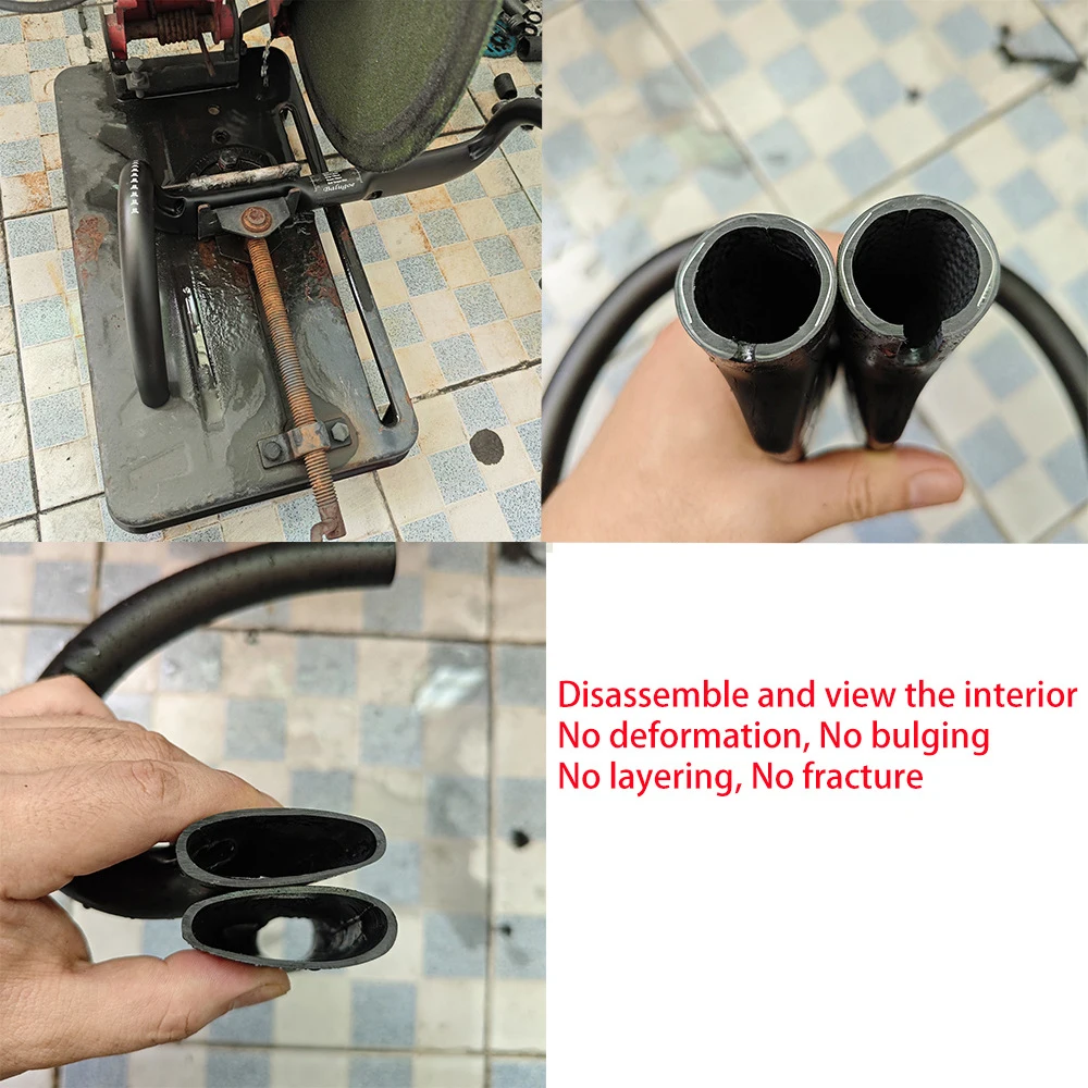 BUCKLOS T700 Carbon-Rennradlenker mit Vollinterner Kabelführung, 31,8mm, Ultraleichter Lenker, Fahrradzubehör – Detail 4