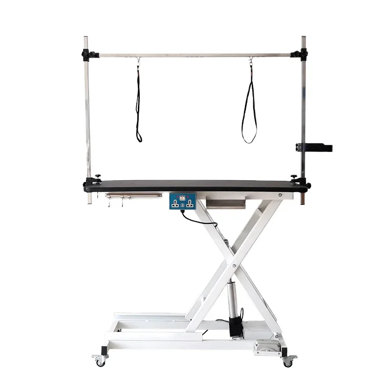 Pet grooming table for groomers Electric lift table with perforated socket and multi-functional without metalless frame