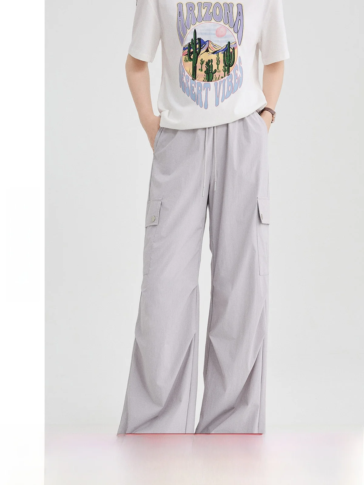 

High Waist Loose Workwear Casual Pants Women's Summer 2026 New Sle Straight Leg Wide Leg Pants Versatile Slimming Effect
