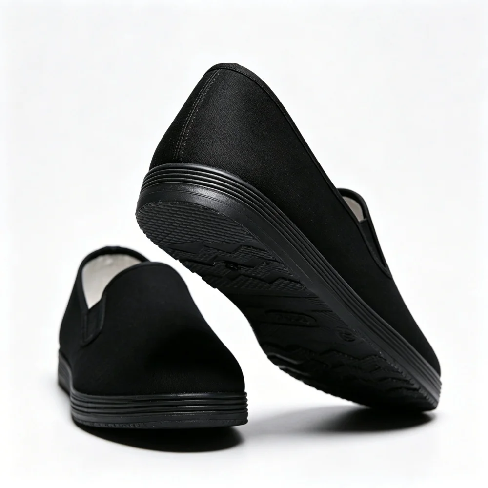 Chinese New Style Old Beijing Slip On Flat Shoes Unisex Adults Casual KungFu Tai Chi Shoes Indoor Outdoor Daily Walking Footwear