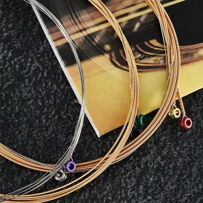 Phosphor Bronze Acoustic Guitar Strings EJ15 10-47 Rich Full Tonal Spectrum  Extra Light For 6 String Guitars Music Accessories