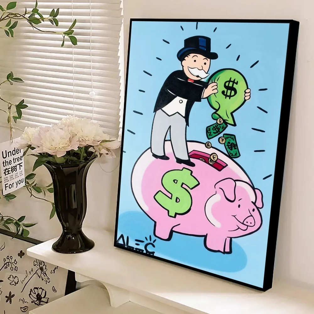 Cartoon Luxury Dollar MonopolyS DIY Sticky Poster Fancy Wall Sticker for Living Room Bar Decoration Wall Decor