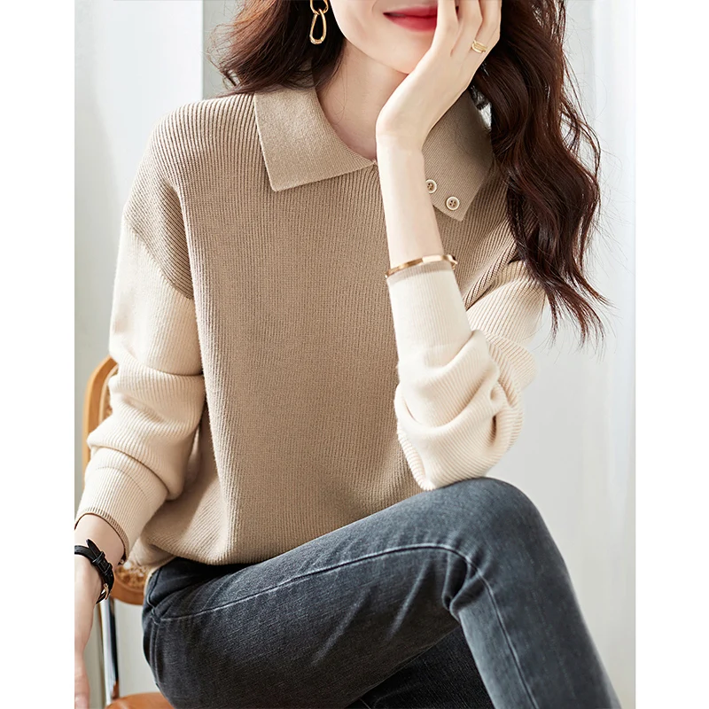 

Повседневный вязаный свитер Ne Camere Long Sve, осень-зима, новый облегающий теплый шерстяной свитер цвета блузки