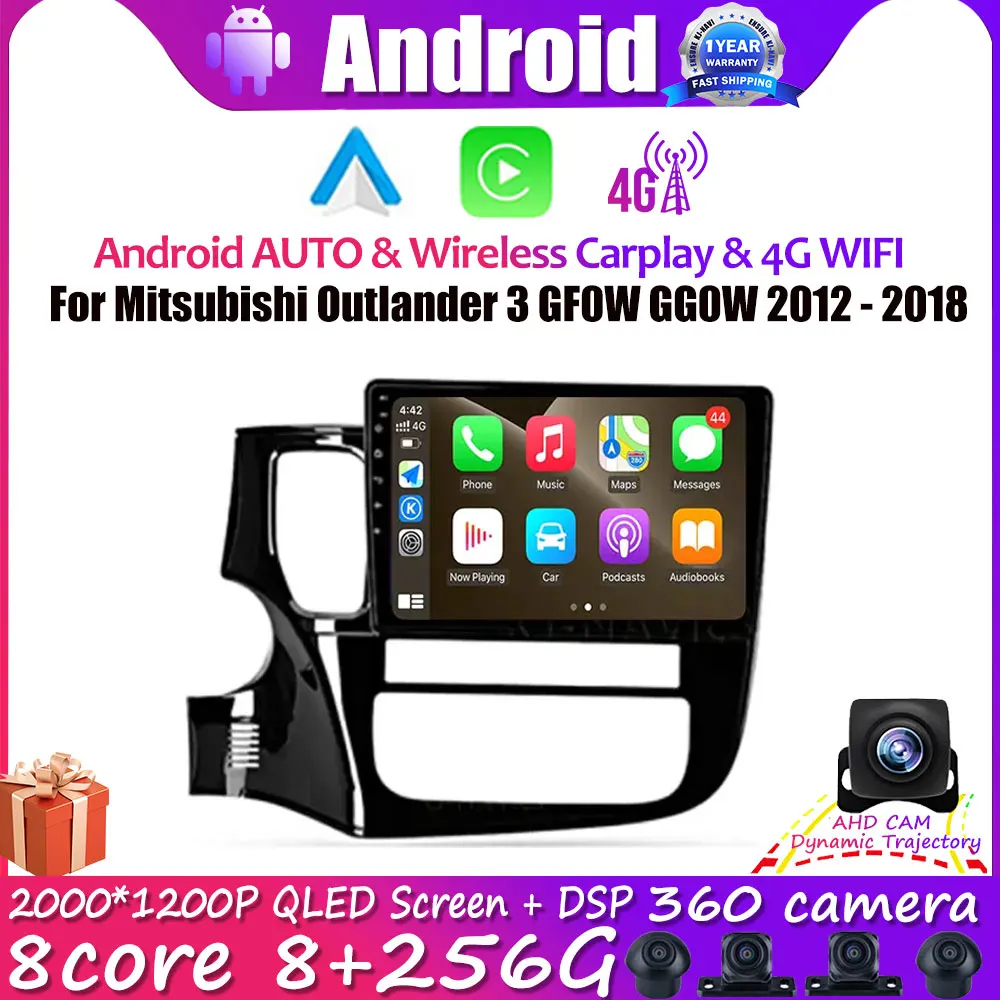 

Android 14 For Mitsubishi Outlander 3 GF0W GG0W 2012 - 2018 Car Radio Multimedia Video Player Navigation 4G Lte No 2din 2 din