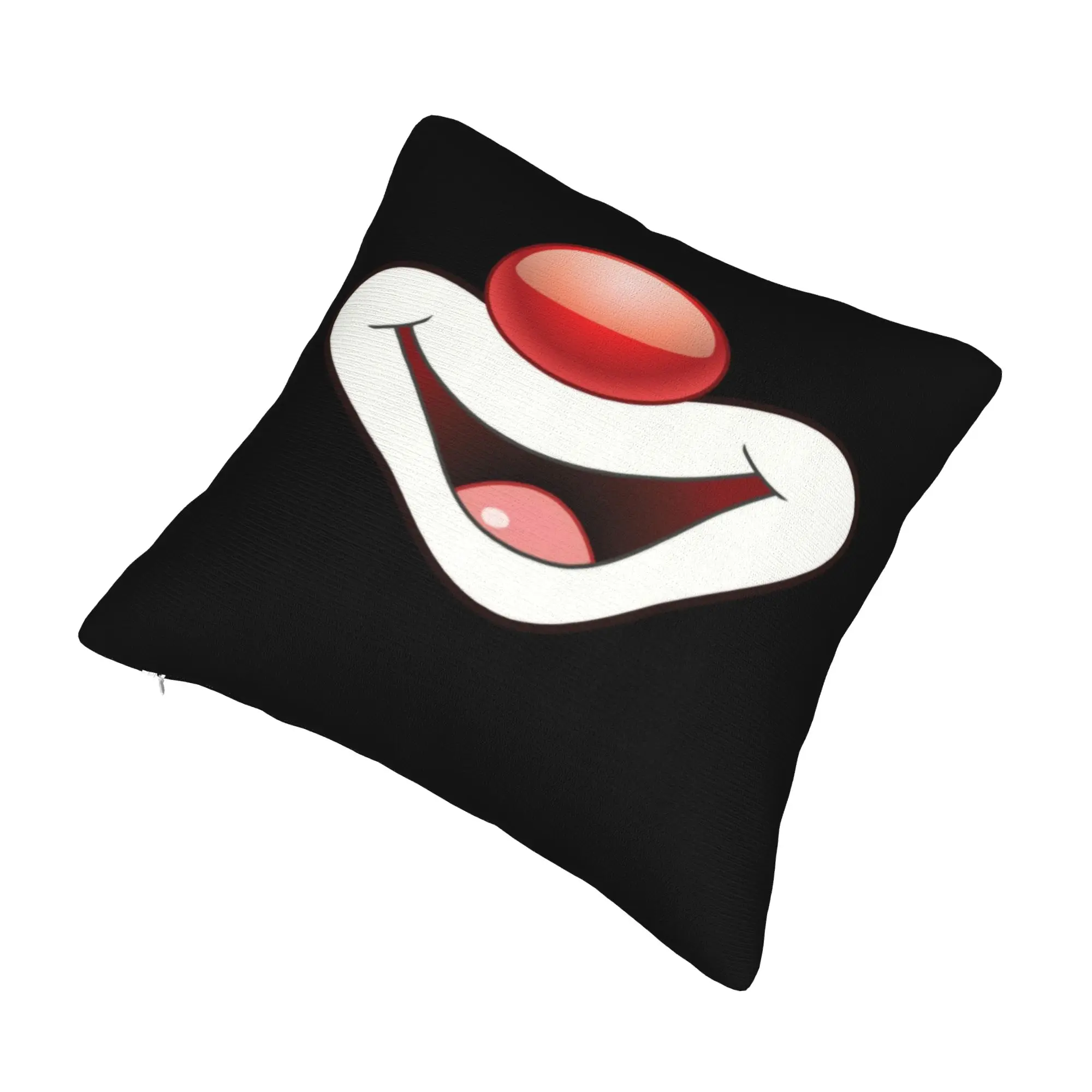 Cute Cartoon Clown Smile Cushion Cover 45x45cm  Soft Modern Pillows for Sofa