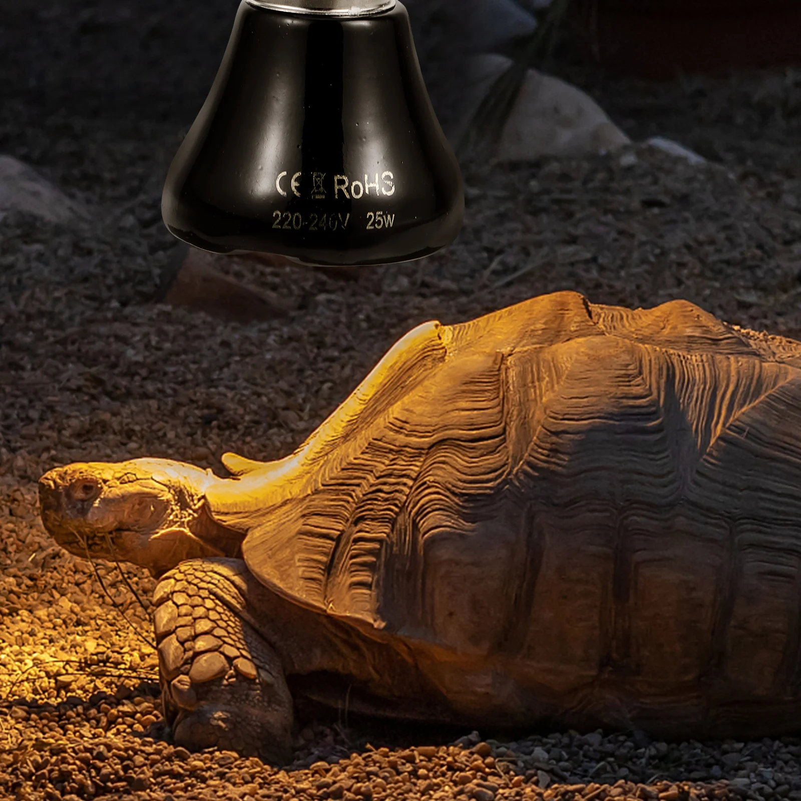 

25W Reptile Heat Lamp Bulb Ceramic Heating Element for Vivarium Basking Warm Environment for Lizards Turtles and Snakes 24H