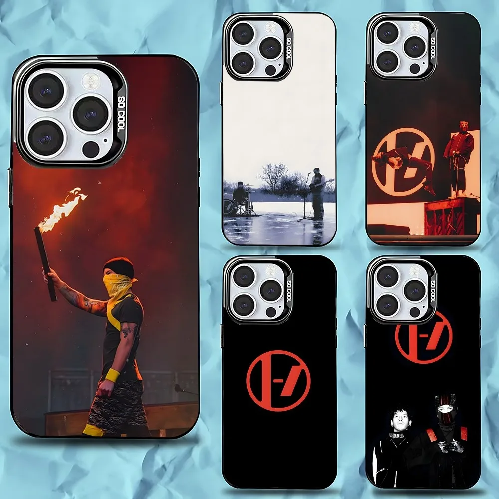 

T-Twenty O-One Pilots Phone Case For iPhone 16,15,14,13,12,11,Pro,Max,Plus,Mini,XS,SE Anti Fall Black Matte Hard Bumper