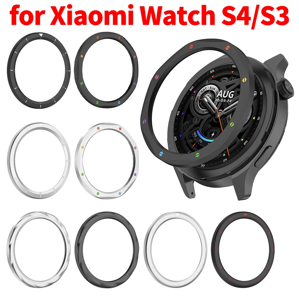 

Metal Cover Bezel Ring Case Stainless Steel Bezel Ring Alloy Ring Case Protection Cover For Xiaomi Watch S3 Case Ring Decoration