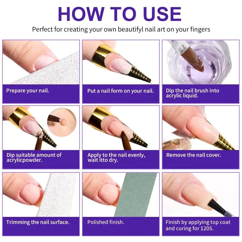 Limegirl 75ML Acrylic Liquid Monomer For Nails Art Carving Extension Dipping Powder Nail Acrylic Crystal Liquid Manicure Tool