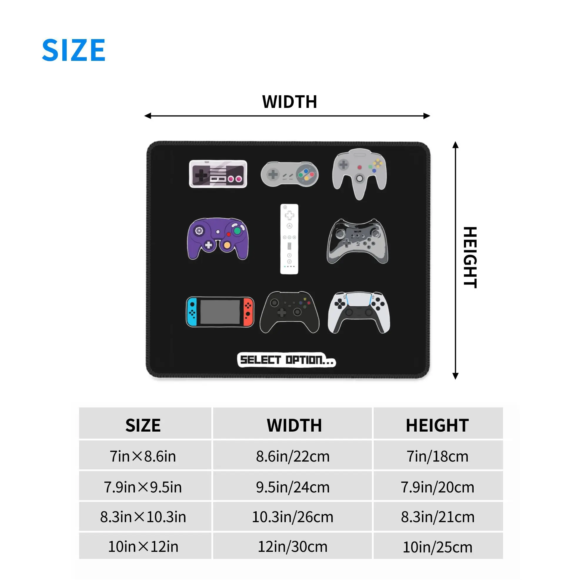 Gaming Controllers Mouse Pad Computer Keyboard Mouse Mat Gaming PC Laptop Desk Mat Office Accessories Table Mats