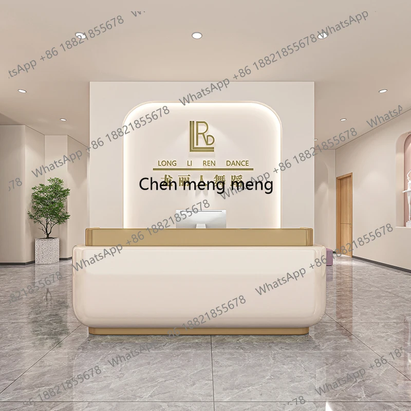 

Painted Bar Counter Reception Desk Beauty Salon Consultation Company Store Clothing Store Cashier Counter