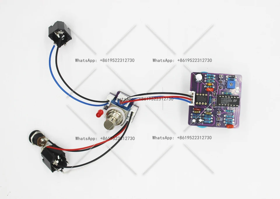 DIY handmade guitar effect Zone wah replica fixed wah sound monolithic effect circuit board view 5
