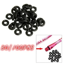 50/100 PCS  Aluminum Dart Rod with Anti-skid Special Rubber Gasket Aluminum Rod Buqing Rubber O-ring