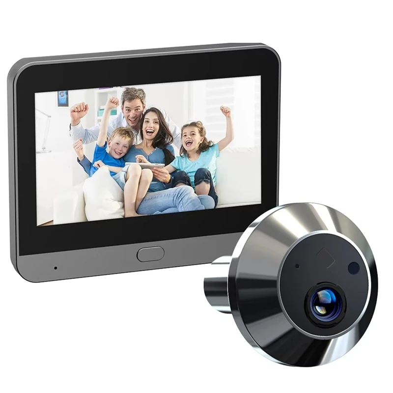 FULL-Mini Smart Life Tuya 3MP 140° Wide View Angle 2.4Ghz Wifi Magic Door Peephole Eye PIR Camera Digital Door Viewer