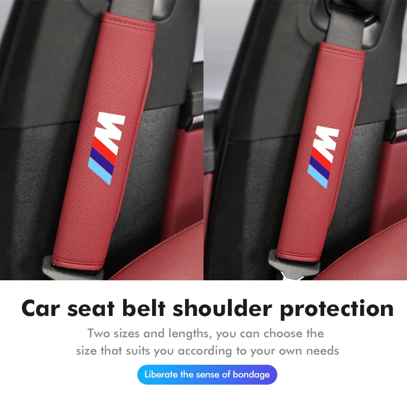 Car Perforated Seat Safety Belt Shoulder Strap Protection Pad For BMW E30 E34 E36 E39 E46 E52 E53 E60 E61 E62 E70 E71 E83