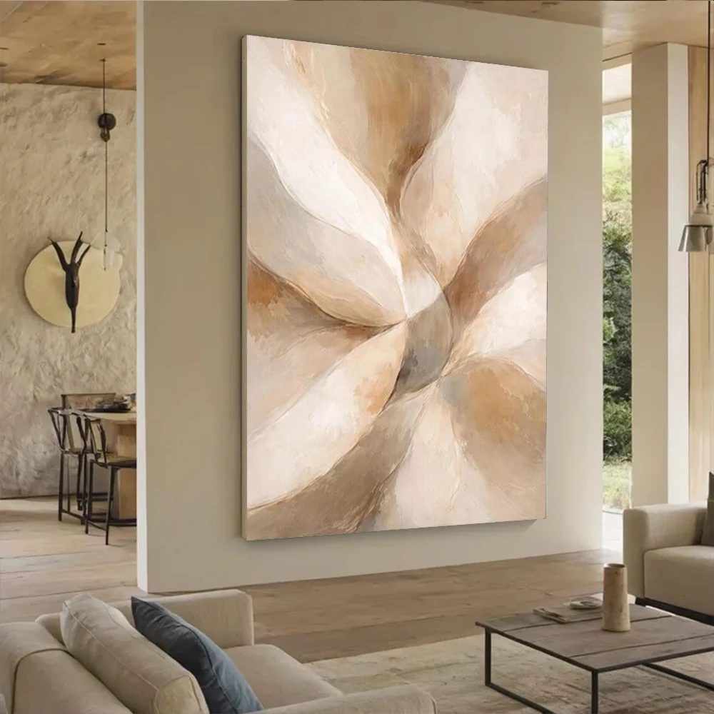 Handmade Abstract Oil Painting Large Stripe Grey Wall Art Original Mural for Home Living Room Decor Paint 100% Artistic Creation